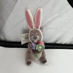 Disney Winnie The Pooh Gopher W/ Easter Bunny Ears Flowers Plush Stuffed Animal
